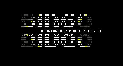 Octagon Pinball Title Screen